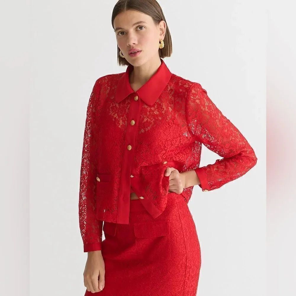 J Crew Lace Lady Jacket NWT - Picture 2 of 6